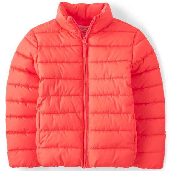 Girls Puffer Jacket Coral Kids Size 4 - Picture 1 of 5